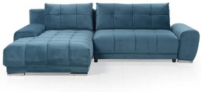 Γωνιακός καναπές κρεβάτι Jacks με αποθηκευτικό χώρο, τυρκουάζ 273x191x83cm Αριστερή γωνία – CHO-TED-001