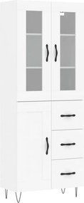 vidaXL Ντουλάπι Λευκό 69,5x34x180 εκ. από Επεξεργασμένο Ξύλο