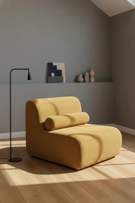 Stewehome Πολυθρόνα Luma Αναπαυτική για Σαλόνι μουσταρδί 75x65x95 cm