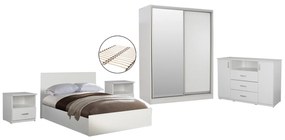ΣΕΤ ΚΡΕΒΑΤΟΚΑΜΑΡΑΣ 6ΤΜΧ ADLER HM11759.03 ΜΕΛΑΜΙΝΗ ΛΕΥΚΗ-ΓΙΑ ΣΤΡΩΜΑ 160x200εκ