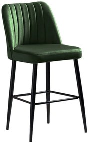 Σκαμπό Μπαρ Vento (Σετ 4Τμχ) 107BCK1118 49x45x99cm Green Μέταλλο,Ύφασμα