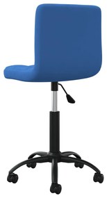 vidaXL Καρέκλες Τραπεζαρίας Περιστρεφόμενες 2 τεμ. Μπλε Βελούδινες