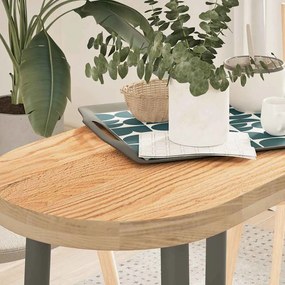 vidaXL Επιτραπέζια επιφάνεια 80x40x4 εκ. από Μασίφ Ξύλο Δρυός Οβάλ