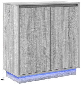 vidaXL Έπιπλο με LED Γκρι Σοναμά 71x34,5x75 εκ. Φτιαγμένο από Ξύλο