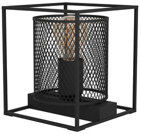 Φωτιστικό Επιτραπέζιο Catterick 43774 16,5x16,5x19cm 1xE27 40W Black Eglo Steel