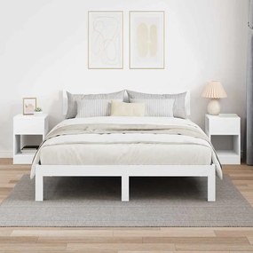 vidaXL End Table 2 pcs Λευκό 30,5 x 30 x 45 εκ Επεξεργασμένο ξύλο