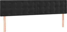 vidaXL Κρεβάτι Boxspring με Στρώμα Μαύρο 180x200 εκ. Βελούδινο