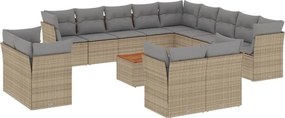 vidaXL Patio Sofa Set 7-θέσια Μίξη μπεζ και ανοιχτό γκρι
