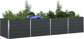 vidaXL Γλάστρα Ανθρακί 195 x 100 x 45 εκ Επικαλυμμένος Χάλυβας