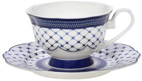 Φλυτζάνι Τσαγιού Με Πιατάκι Blue Lagoon 28.920.16 200ml Cryspo Trio Πορσελάνη