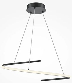 Κρεμαστό Φωτιστικό Οροφής LED 31W Μαύρο 3000K-4000K Dimmable Curve MOD242PL-L33BK Maytoni-MOD242PL-L33BK-Μαύρο MOD242PL-L33BK