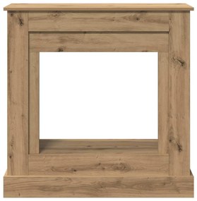 vidaXL Πλαίσιο Τζακιού Αρτισιανή Δρυς 90x30x90 εκ. από Επεξ. Ξύλο