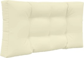 vidaXL Μαξιλάρι Καναπέ Εξωτερικού Χώρου 2 pcs Κρεμ Πολυεστέρας