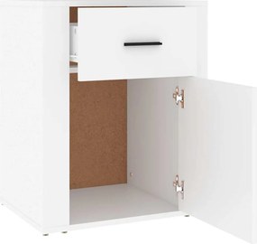 vidaXL Κομοδίνο Λευκό 50 x 36 x 60 εκ. από Επεξεργασμένο Ξύλο