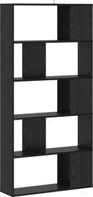 vidaXL Βιβλιοθήκη Μαύρη δρυς 80,5 x 23,5 x 162,5 εκ. PB