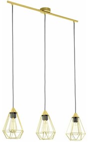 Φωτιστικό Οροφής - Ράγα 43682 Tarbes 3/E27 L-790 Black-Brass Eglo Metal