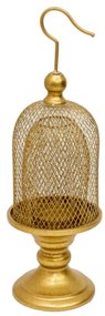 Κηροπήγιο Κλουβί Μεταλλικό Χρυσό 13x42εκ. Zen Collection 24.18.50043