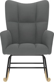 vidaXL Κουνιστή Πολυθρόνα Σκούρο Γκρι Υφασμάτινη