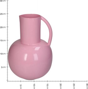 Βάζο ArteLibre Ροζ Μέταλλο 17x17.5x25cm