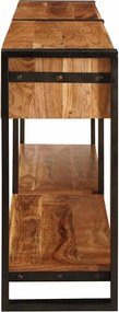 vidaXL Τραπέζια Κονσόλες 2 τμχ. Καφέ 200 x 33 x 75 εκ