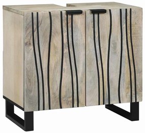 vidaXL Ντουλάπα Νιπτήρα Mπάνιου με ράφι Λευκό 62 x 33 x 58 εκ.