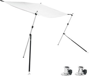 vidaXL Επέκταση Σκιάστρου Σχήμα Τ Λευκή 174x205x(115-194) εκ.