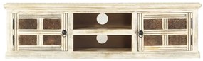 vidaXL Έπιπλο Τηλεόρασης 130 x 30 x 36 εκ. από Μασίφ Ξύλο Μάνγκο