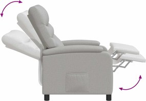 vidaXL Κάθισμα μασάζ Σκίουρος Γκρί Ύφασμα