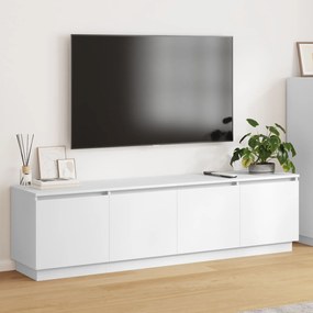 Κονσόλα τηλεόρασης με LED Λευκή 180x38x49 εκ. Επεξεργασμένο ξύλο