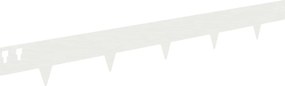 vidaXL Περίγραμμα γκαζόν 10 τμχ. 100 x 12 cm Steel Λευκό