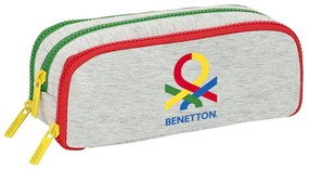 Τριπλή Κασετίνα Benetton Pop Γκρι (21 x 8 x 8 cm)