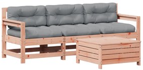vidaXL Σαλόνι Κήπου Σετ 4 τεμ. με Μαξιλάρια Μασίφ Ξύλο Ψευδοτσούγκας