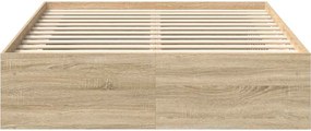 vidaXL Πλαίσιο Κρεβατιού Sonoma Δρυς 150 x 200 εκ. King Size