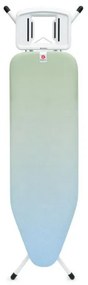 Τραπέζι σιδερώματος Brabantia B 1008892, 124x38 cm, 7 θέσεις ρύθμισης, Μεγάλη θήκη σίδερου, Πράσινο/Μπλε