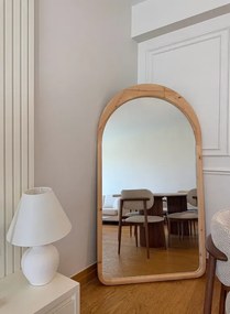Stewehome Ξύλινος καθρέφτης δαπέδου από φυσική δρυ 180x100 cm