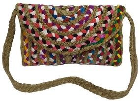 Τσάντα Θαλάσσης Jute-Βαμβακερή Multicolor 40x50εκ. Design 3 Komvos Home 7012187-1