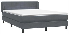 ΚΡΕΒΑΤΙ BOXSPRING ΜΕ ΣΤΡΩΜΑ ΣΚΟΥΡΟ ΓΚΡΙ 140X210 ΕΚ. ΒΕΛΟΥΔΙΝΟ 3317524