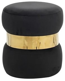 LINDA/R ΣΚΑΜΠΟ BLACK VELVET ΥΦΑΣΜΑ Φ.37Χ43εκ.