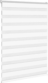 vidaXL Ζέβρα τυφλή Λευκό Πλάτος υφάσματος 105,9 εκ. Πολυεστέρας