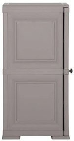 vidaXL Πλαστικό Ντουλάπι Γκρι 40 x 43 x 85,5 εκ. με Σχέδιο Ξύλου