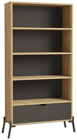 Βιβλιοθήκη Numana 835PUQ5304 83,6x30x160cm Oak-Anthracite