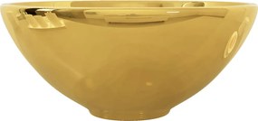 vidaXL Νιπτήρας Χρυσός 32,5 x 14 εκ. Κεραμικός