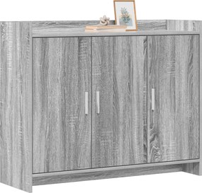 vidaXL Πλαϊνό γραφείο Γκρι Sonoma 98,5 x 33 x 80 εκ Επεξεργασμένο Ξύλο