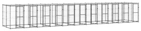 Κλουβί Σκύλου Εξωτ. Χώρου με Στέγαστρο 26,62 μ² από Ατσάλι