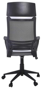 BF2500 Πολυθρόνα Γραφείου Διευθυντή Mesh Μαύρο - Pu Γκρι 58x62x116/126cm