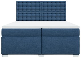 ΚΡΕΒΑΤΙ BOXSPRING ΜΕ ΣΤΡΩΜΑ ΜΠΛΕ 200X200 ΕΚ. ΥΦΑΣΜΑΤΙΝΟ 3290615