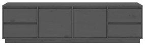 Έπιπλο Τηλεόρασης Γκρι 176x37x47,5 εκ. από Μασίφ Ξύλο Πεύκου - Γκρι