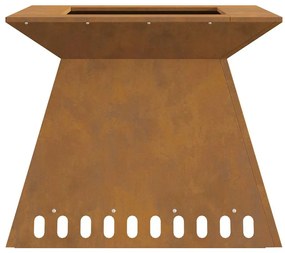 vidaXL Φωτιά Πυρήνα 60x60x50 εκ Καιρικά Ανθεκτικός Χάλυβας