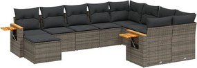 vidaXL Patio Sofa Set 7-θέσια Grey