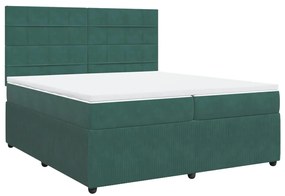 ΚΡΕΒΑΤΙ BOXSPRING ΜΕ ΣΤΡΩΜΑ ΣΚΟΥΡΟ ΠΡΑΣΙΝΟ 200X200ΕΚ. ΒΕΛΟΥΔΙΝΟ 3292433